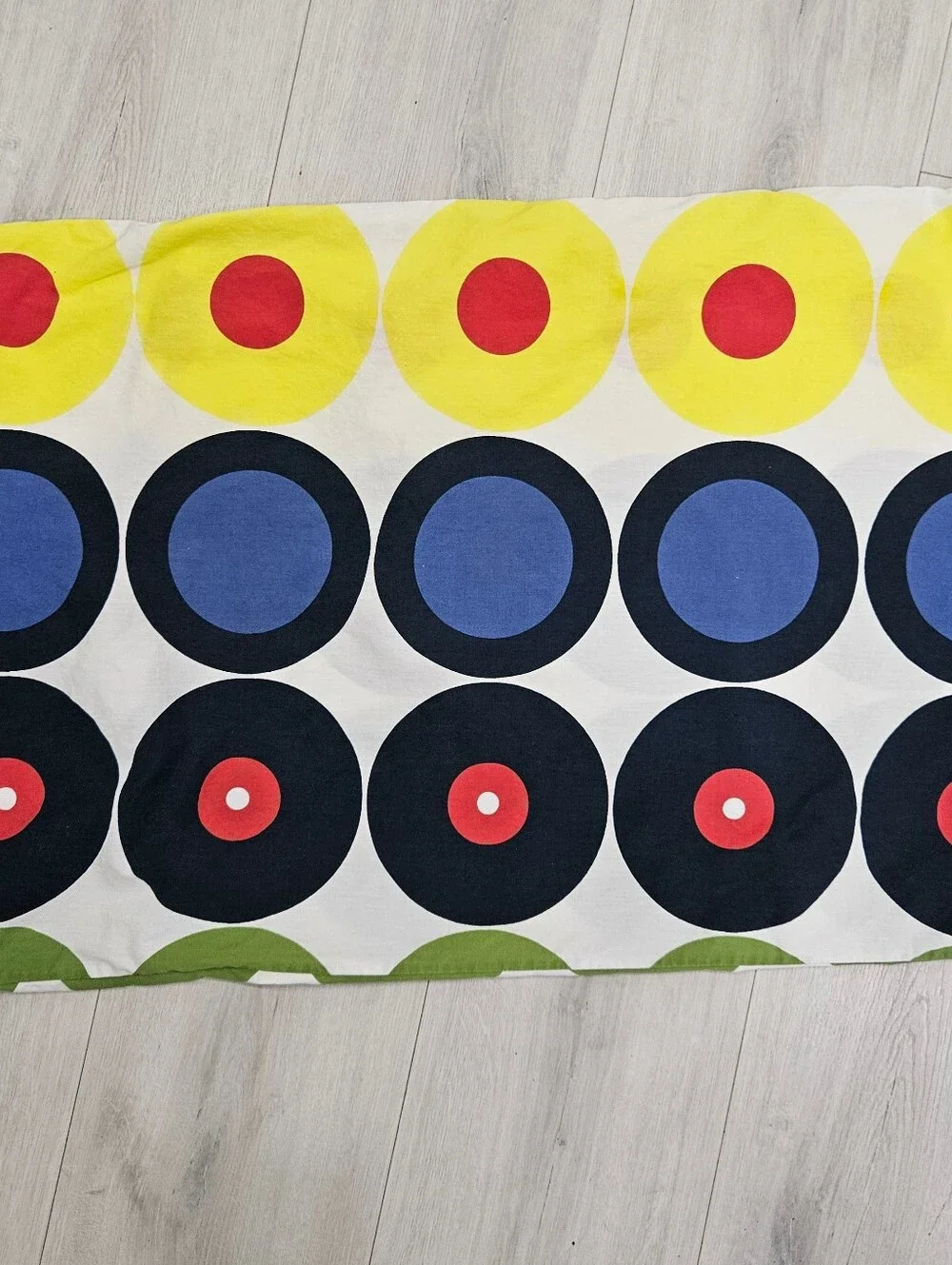 VTG IKEA Tvablad Rund FULL Duvet & STD Shams Mod Dot Scandinavian Pop Art Cotton